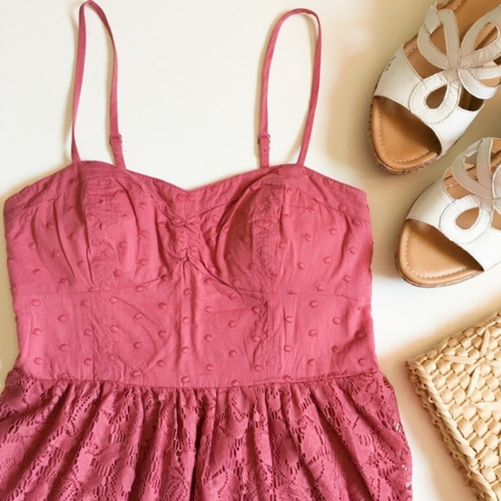American Eagle Pink Lace Dress